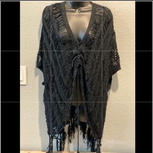 SOLD! Black Netted Swimsuit Coverup